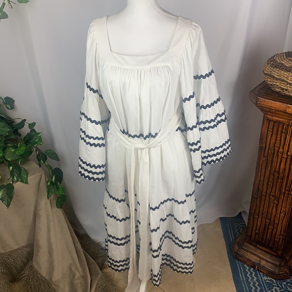 Lisa Marie Fernandez for Target Ric Rac Flare Sleeve Black and White Dress - Picture 3 of 16